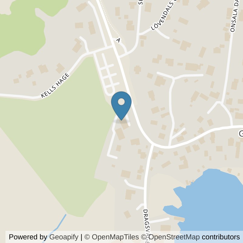 Map: location of Nordic Wellness Onsala Gottskärsvägen in Onsala
