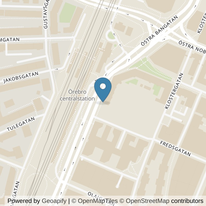 Map: location of Nordic Wellness Örebro Central in Örebro