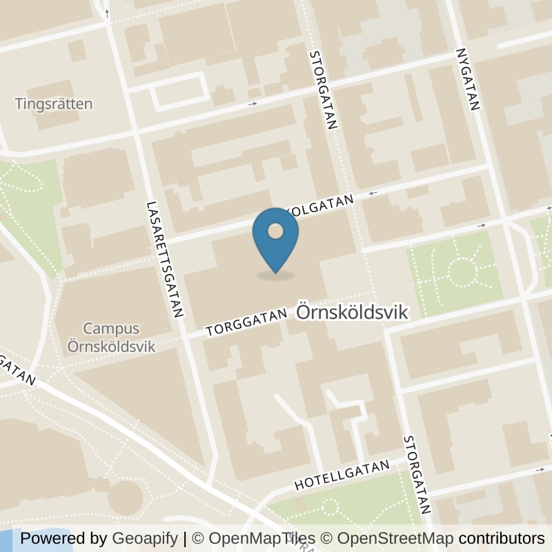 Map: location of Nordic Wellness Örnsköldsvik City in Örnsköldsvik