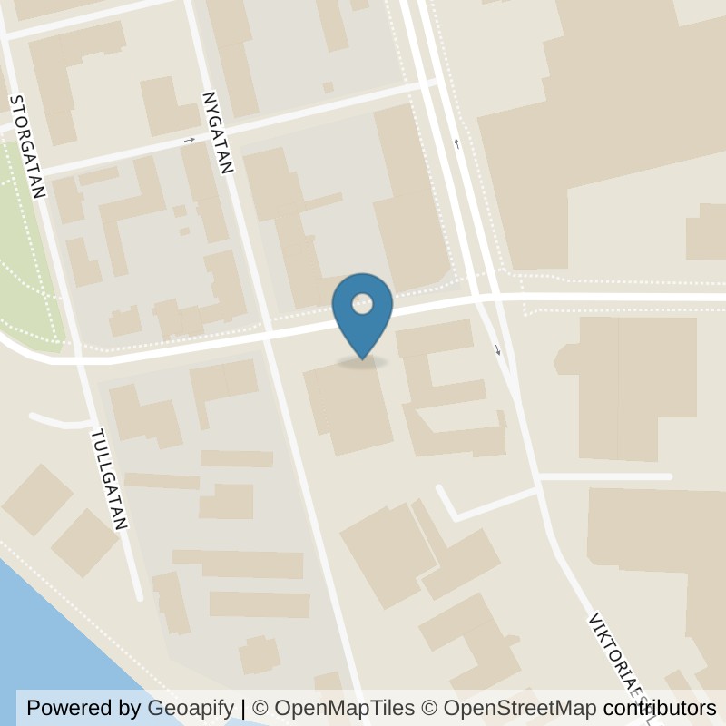 Map: location of Nordic Wellness Örnsköldsvik Strandgatan in Örnsköldsvik