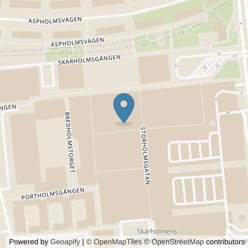 Map: location of Nordic Wellness Skärholmen Centrum in Skärholmen