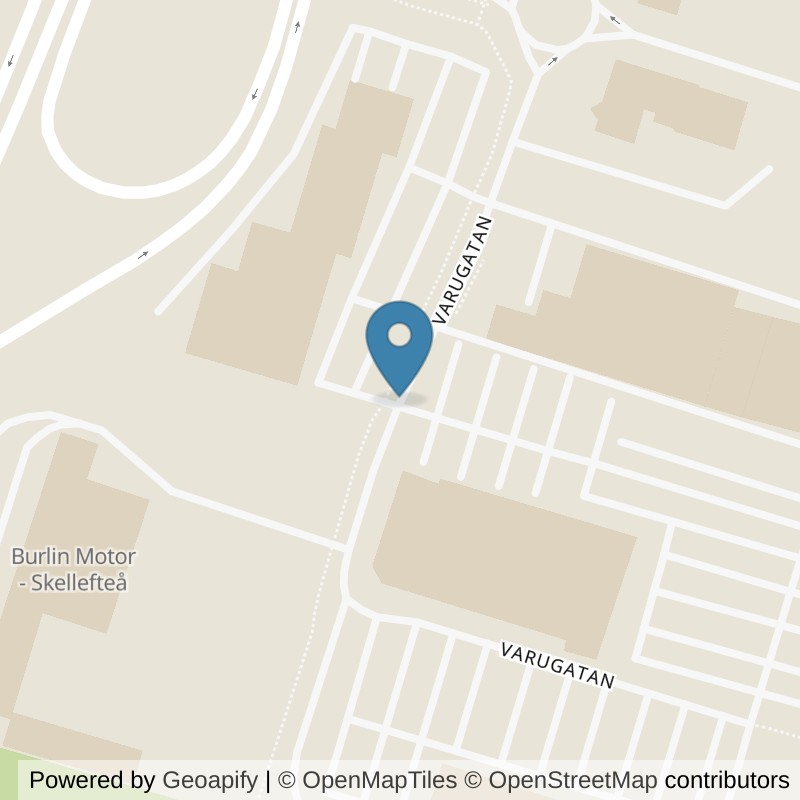Map: location of Nordic Wellness Skellefteå Solbacken in Skellefteå