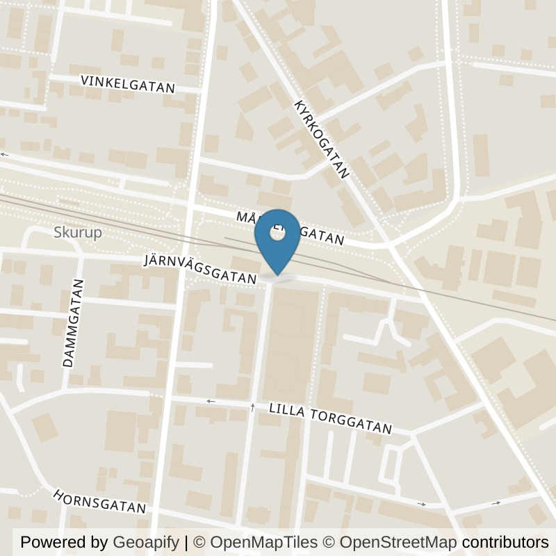 Map: location of Nordic Wellness Skurup Centrum in Skurup
