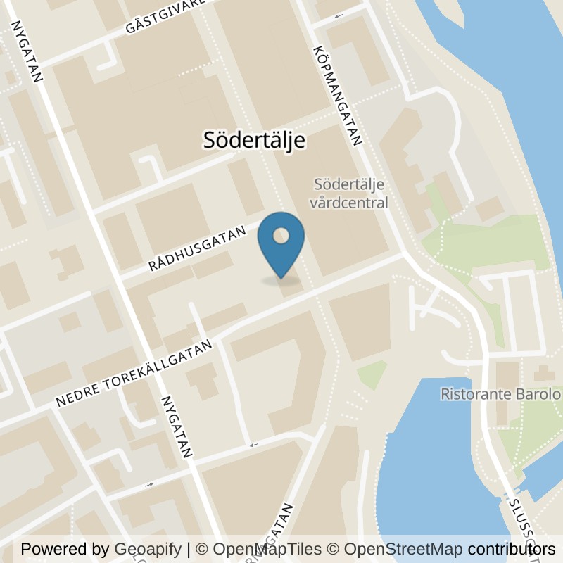 Map: location of Nordic Wellness Södertälje City in Södertälje