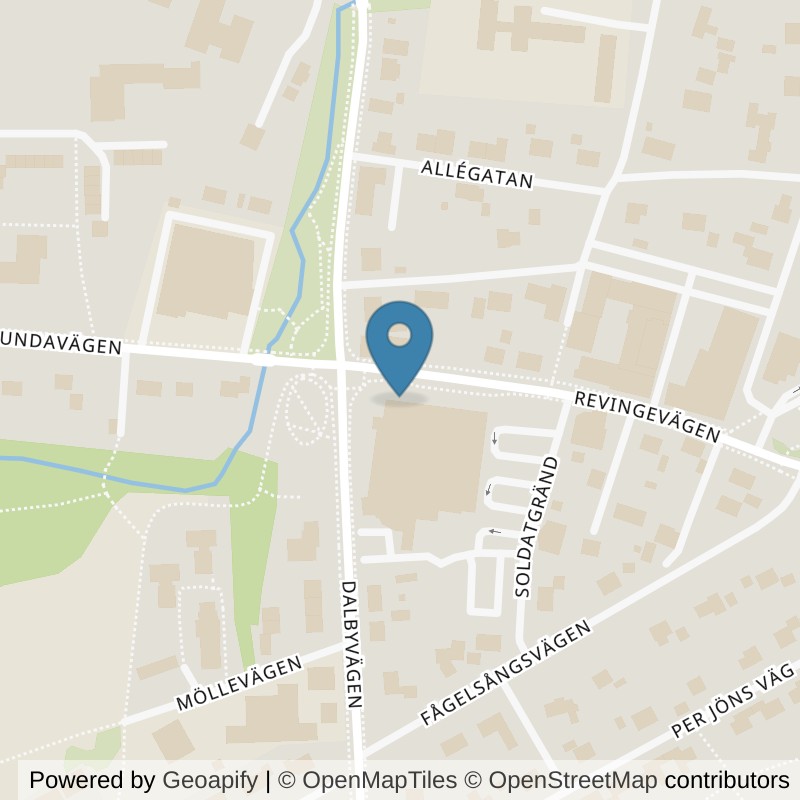 Map: location of Nordic Wellness Lund Södra Sandby in Södra Sandby