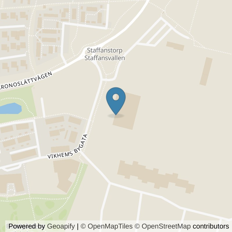 Map: location of Nordic Wellness Staffanstorp Sportcenter in Staffanstorp