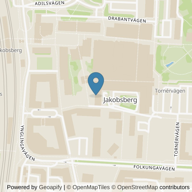 Map: location of Nordic Wellness Jakobsbergs Centrum in Stockholm