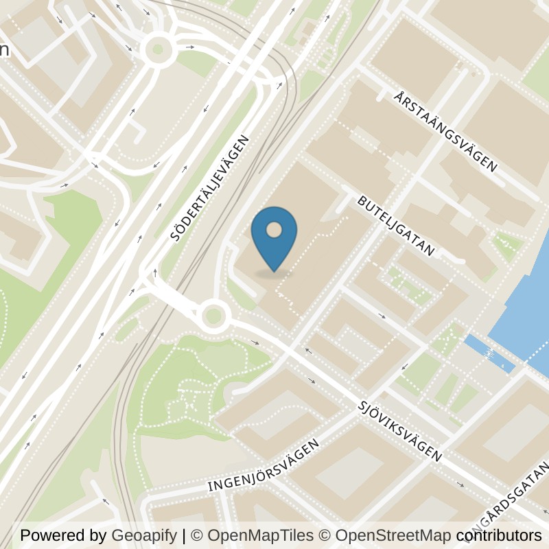 Map: location of Nordic Wellness Liljeholmen in Stockholm