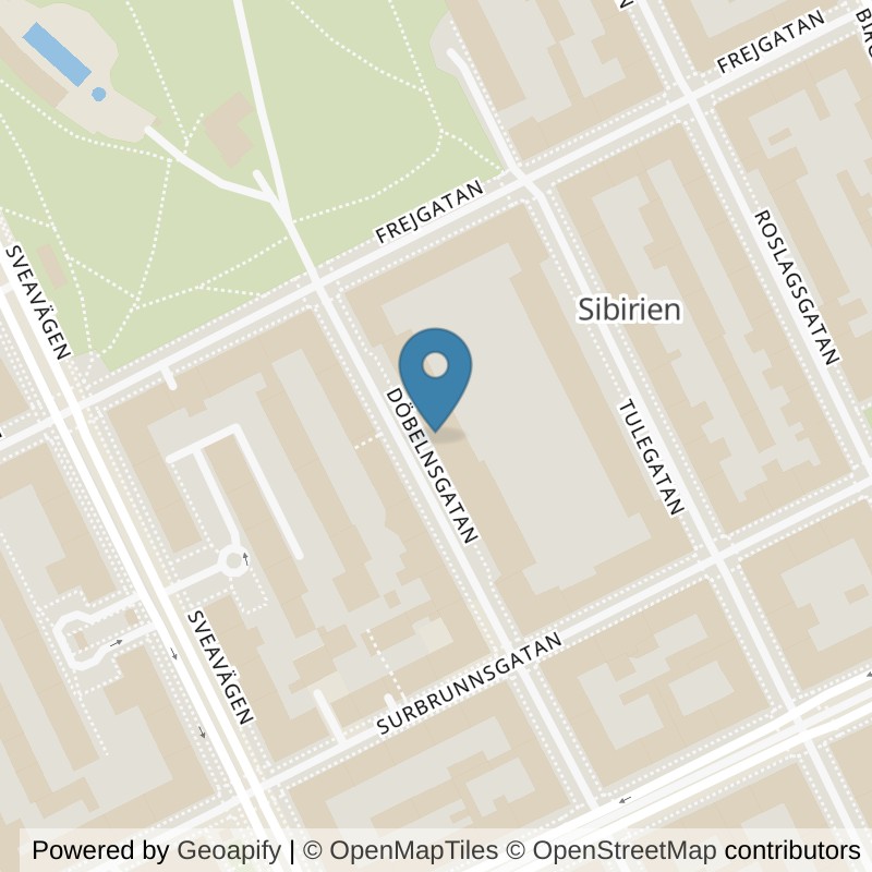 Map: location of Nordic Wellness Stockholm Döbelnsgatan in Stockholm