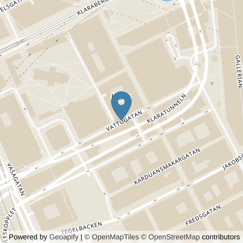 Map: location of Nordic Wellness Stockholm Drottninggatan in Stockholm