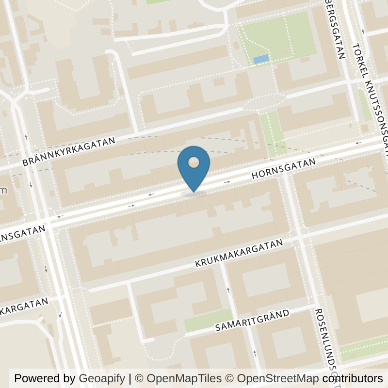 Map: location of Nordic Wellness Stockholm Hornsgatan in Stockholm