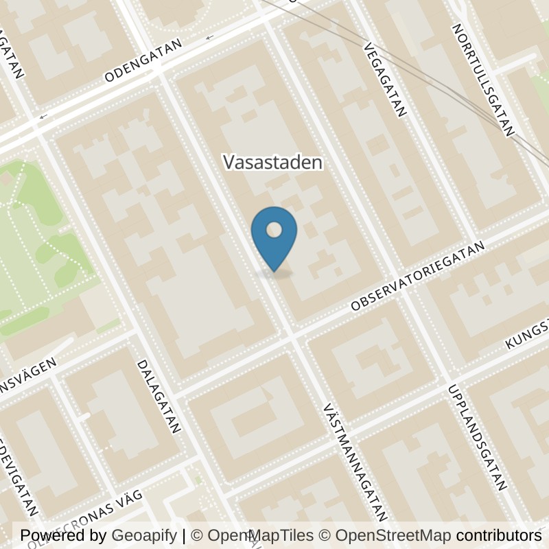 Map: location of Nordic Wellness Stockholm Odenplan in Stockholm