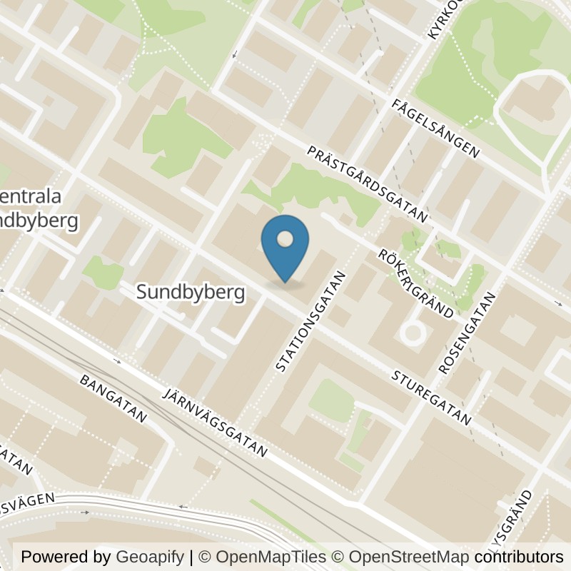 Map: location of Nordic Wellness Sundbybergs Torg in Stockholm