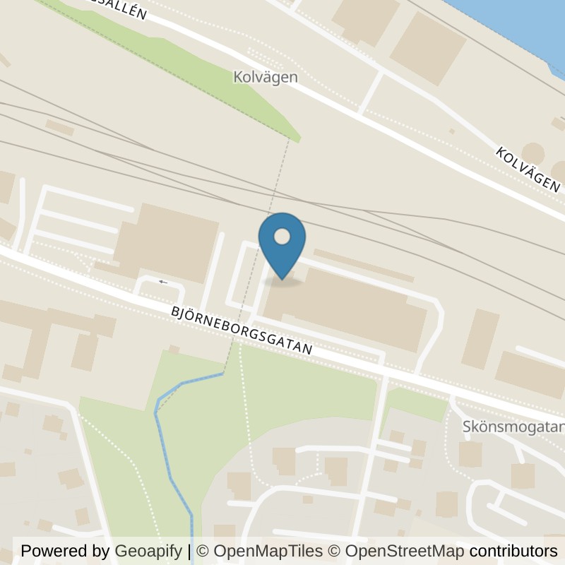 Map: location of Nordic Wellness Sundsvall Björneborgsgatan in Sundsvall