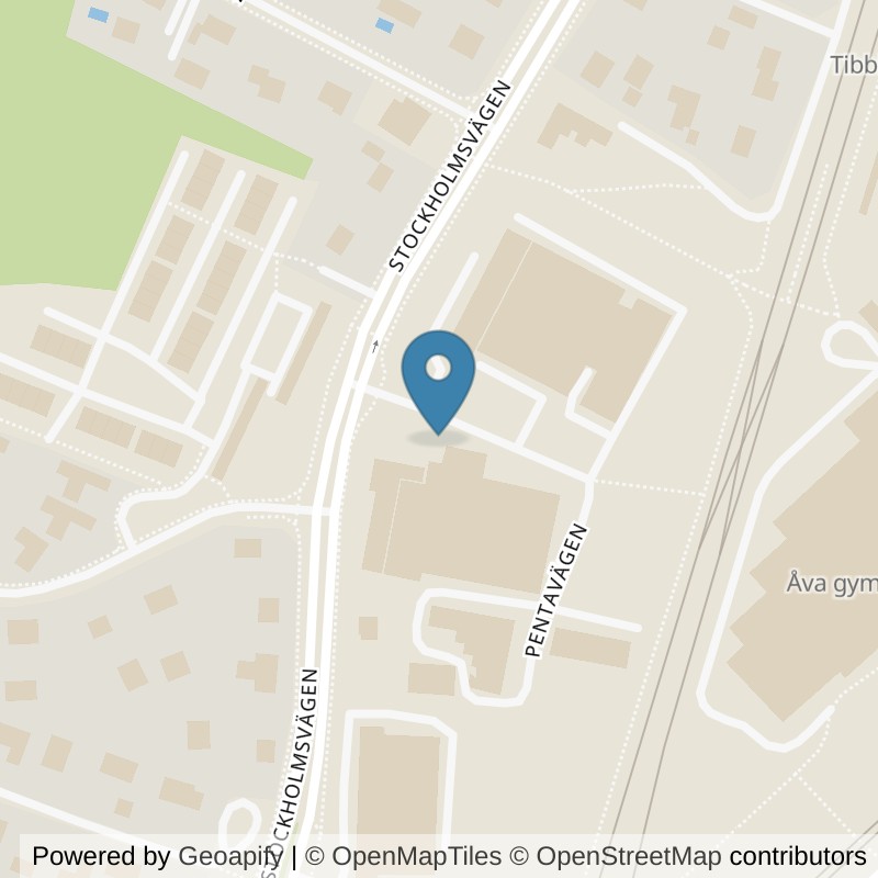 Map: location of Nordic Wellness Täby Pentavägen in Täby