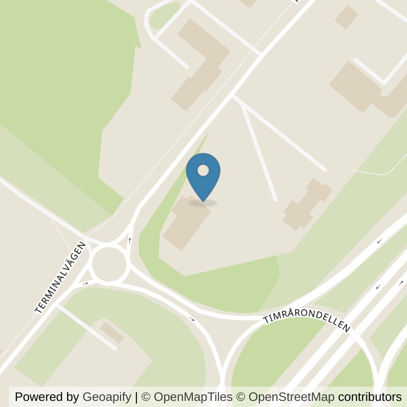 Map: location of Nordic Wellness Timrå Terminalvägen in Timrå