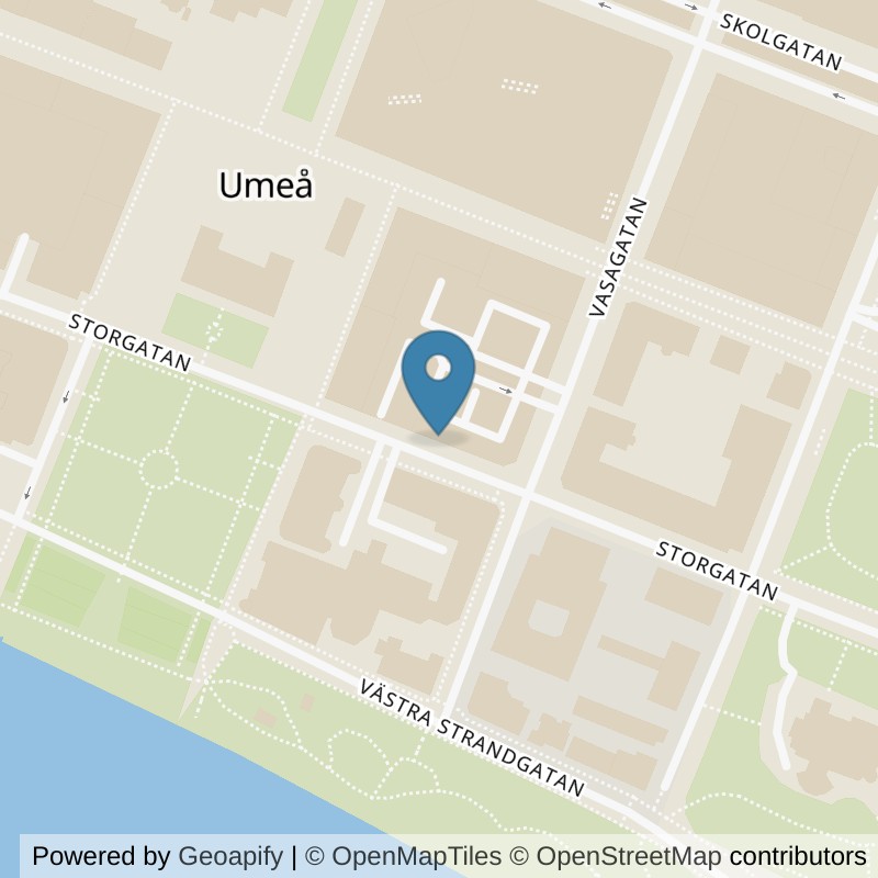 Map: location of Nordic Wellness Umeå City in Umeå