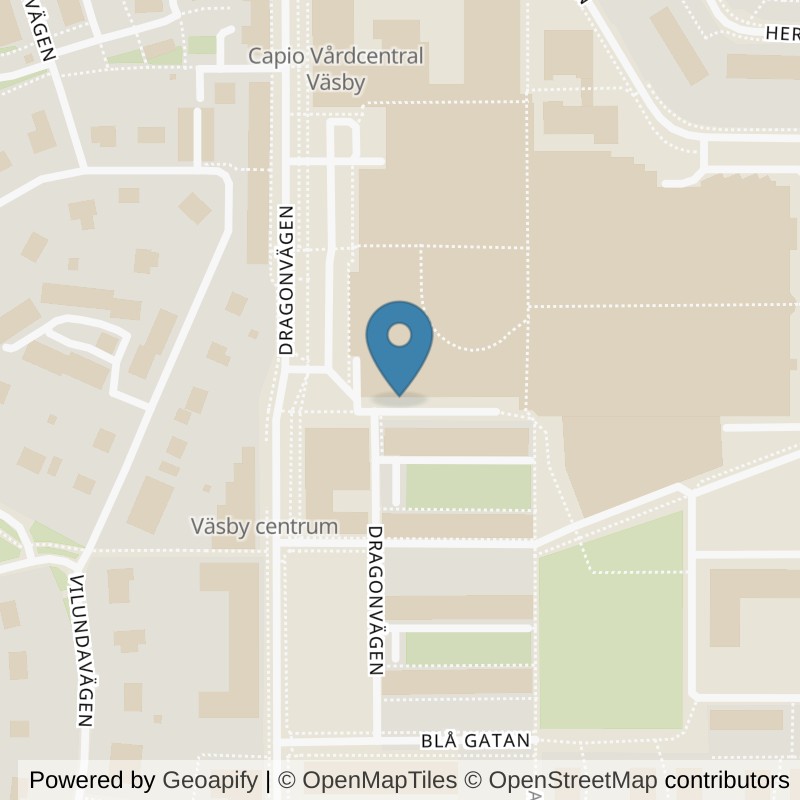 Map: location of Nordic Wellness Väsby Centrum in Upplands Väsby