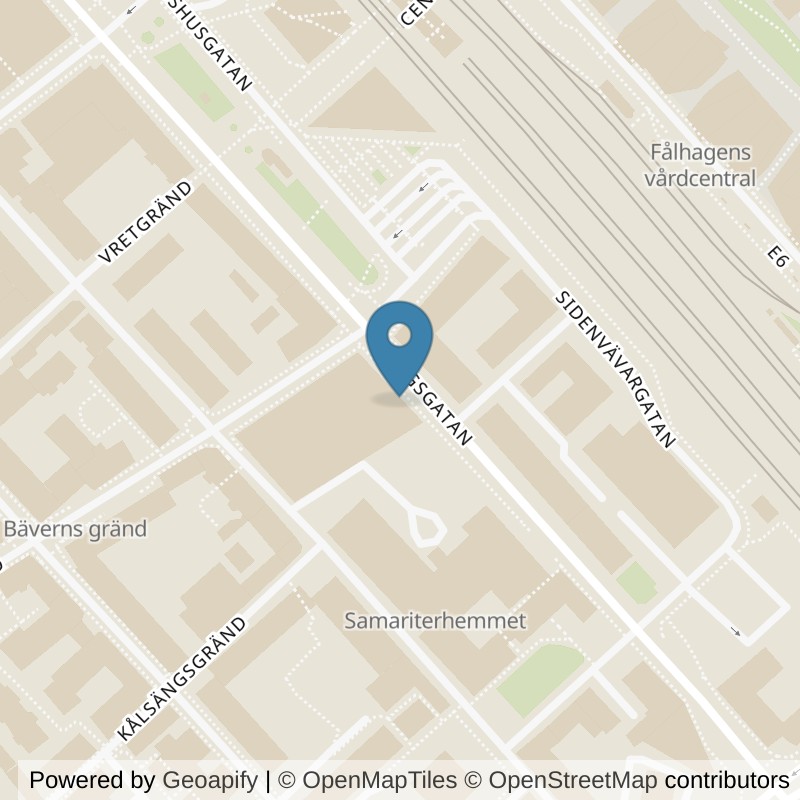 Map: location of Nordic Wellness Uppsala City in Uppsala
