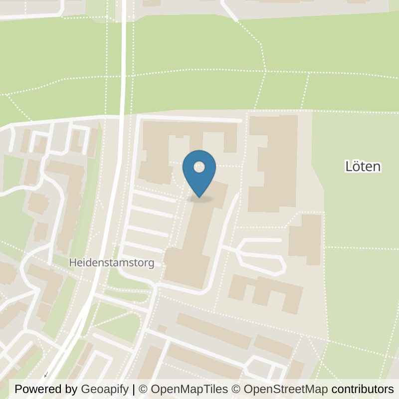 Map: location of Nordic Wellness Uppsala Heidenstams torg in Uppsala