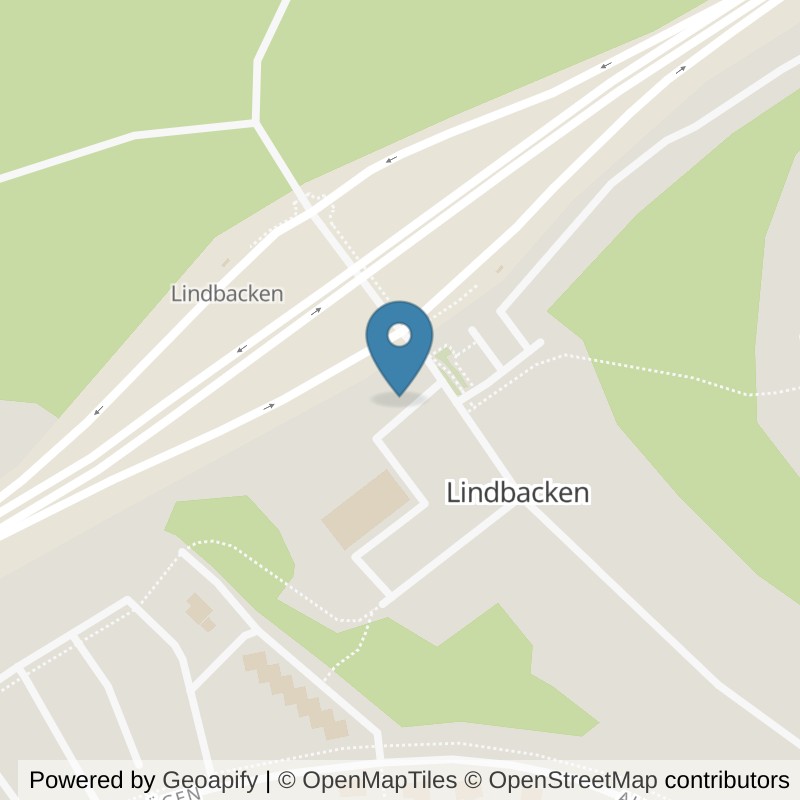 Map: location of Nordic Wellness Uppsala Lindbacken in Uppsala