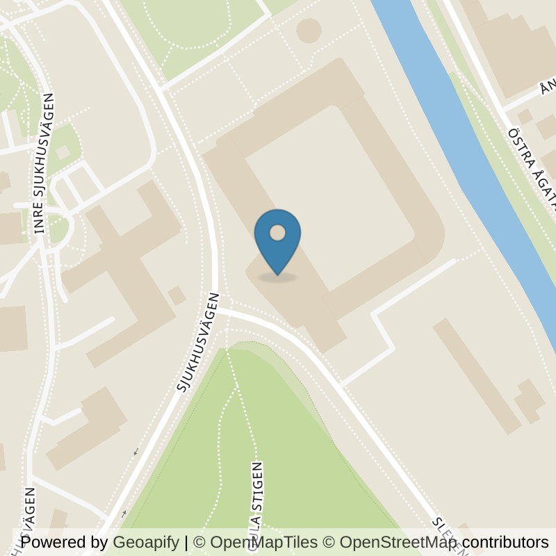 Map: location of Nordic Wellness Uppsala Studenternas in Uppsala