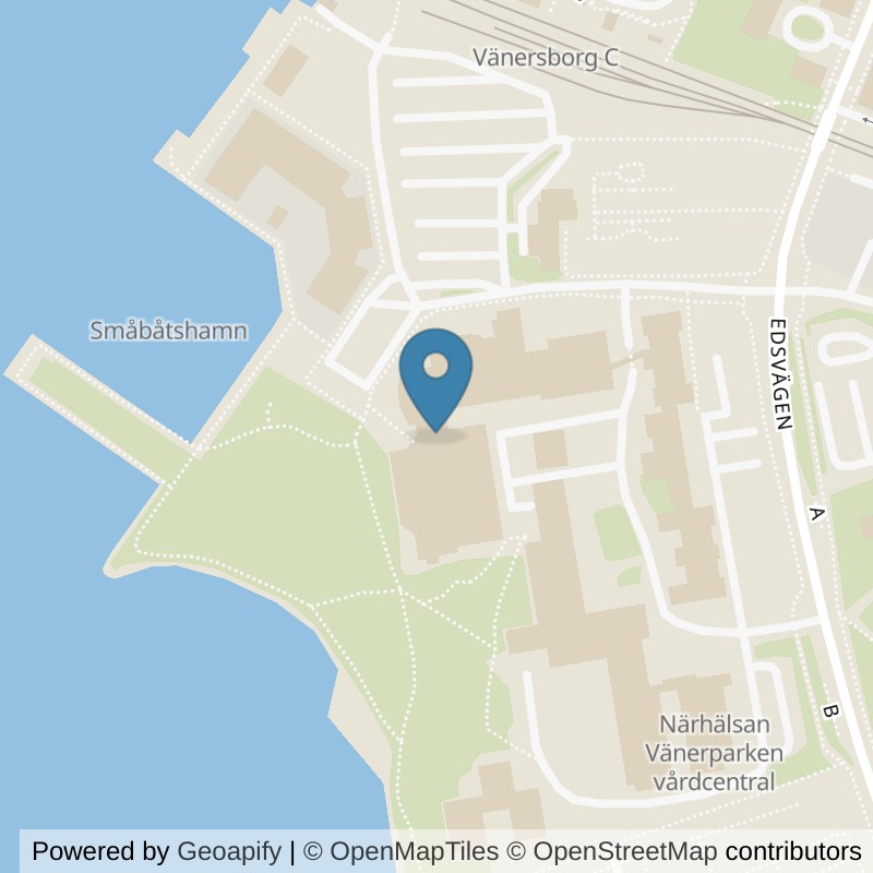 Map: location of Nordic Wellness Vänersborg Vänerparken in Vänersborg
