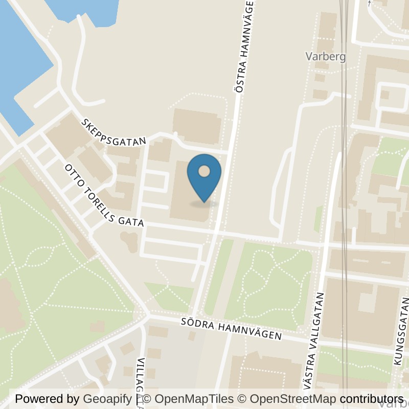 Map: location of Nordic Wellness Varberg City in Varberg