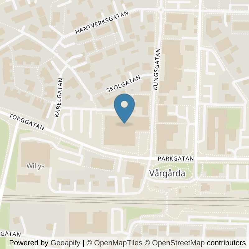 Map: location of Nordic Wellness Vårgårda Kungsgatan in Vårgårda