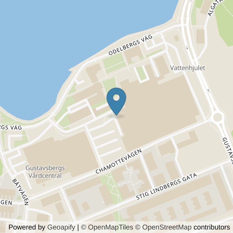 Map: location of Nordic Wellness Värmdö Gustavsbergs hamn in Värmdö