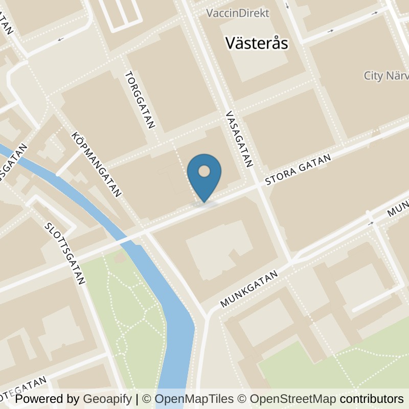 Map: location of Nordic Wellness Västerås City in Västerås