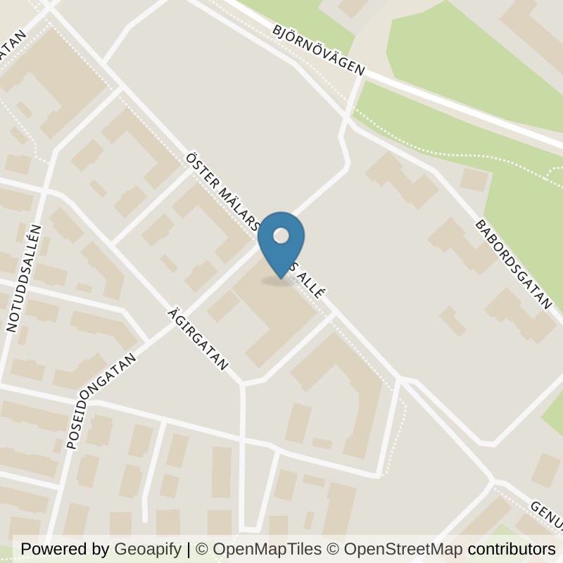Map: location of Nordic Wellness Västerås Öster Mälarstrand in Västerås
