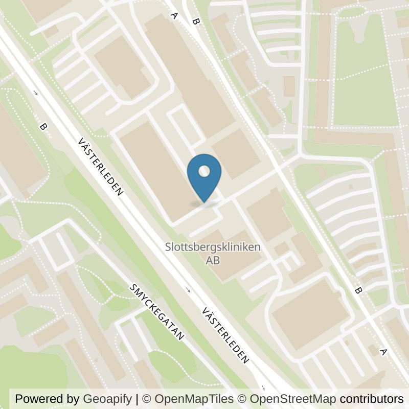 Map: location of Nordic Wellness Frölunda Kontrabasgatan in Västra Frölunda