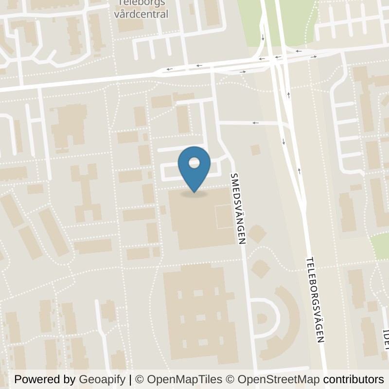 Map: location of Nordic Wellness Växjö Teleborg in Växjö