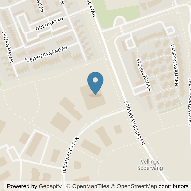 Map: location of Nordic Wellness Vellinge Södra in Vellinge