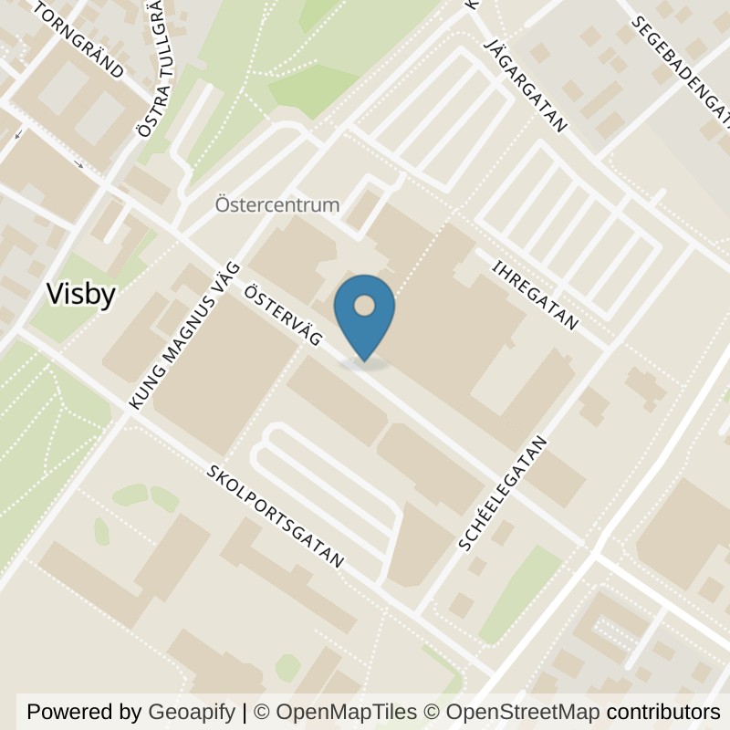 Map: location of Nordic Wellness Gotland Visby Galleria in Visby
