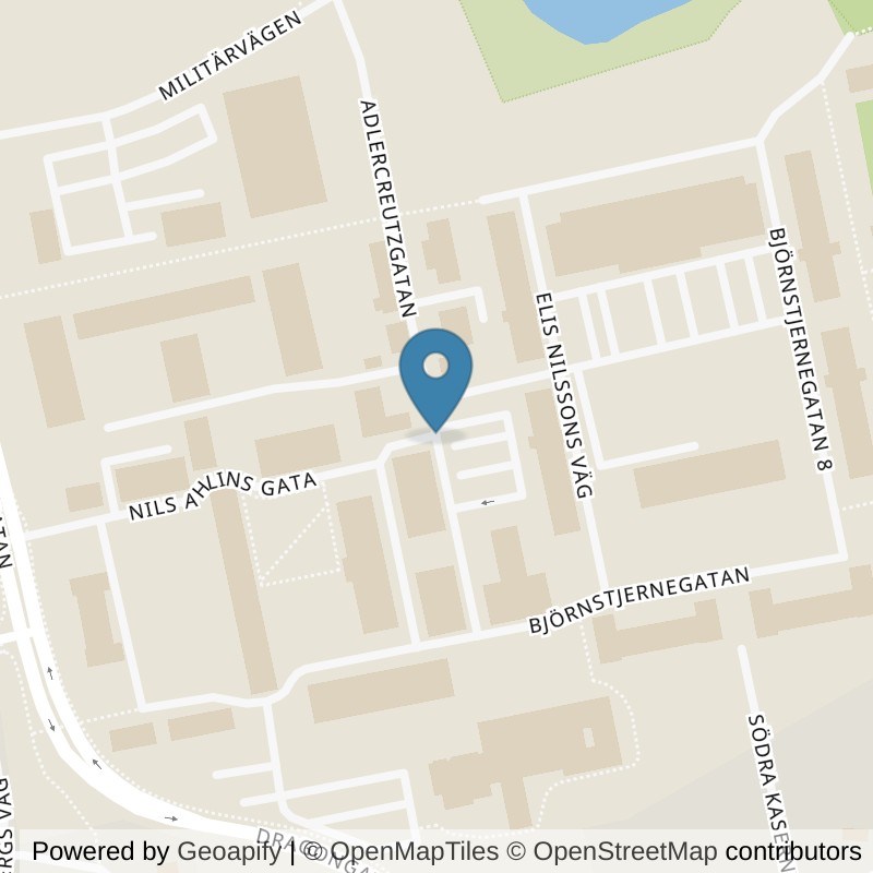 Map: location of Nordic Wellness Ystad Regementet in Ystad