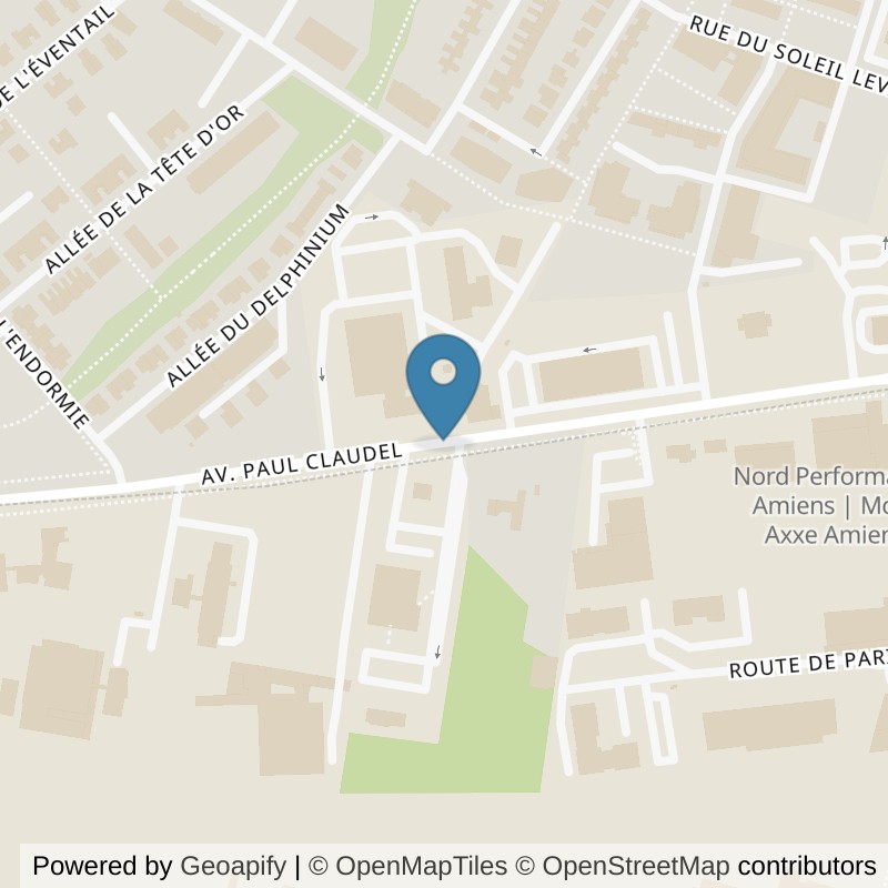 Map: location of ON AIR Fitness Amiens in Dury