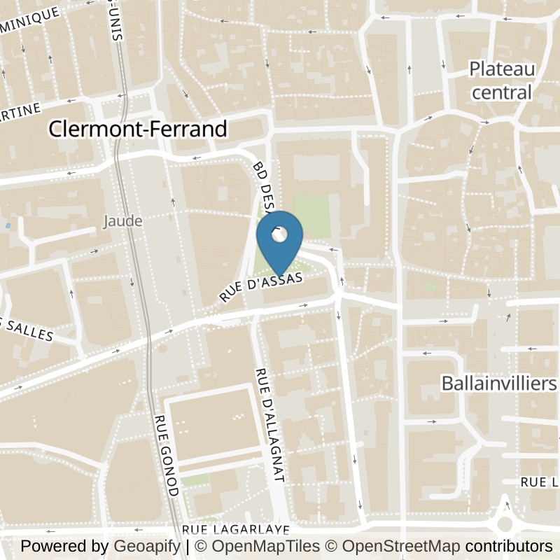 Map: location of ON AIR Fitness Clermont-Ferrand Jaude in Clermont Ferrand