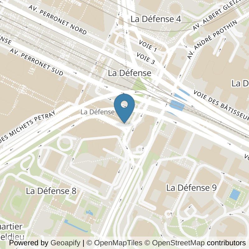 Map: location of ON AIR Fitness La Défense in Puteaux