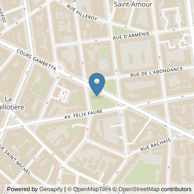 Map: location of ON AIR Fitness Lyon Saxe Gambetta in Lyon