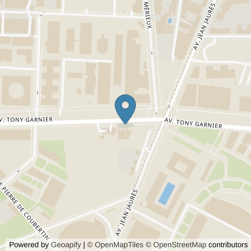 Map: location of ON AIR Fitness Lyon Gerland in Lyon