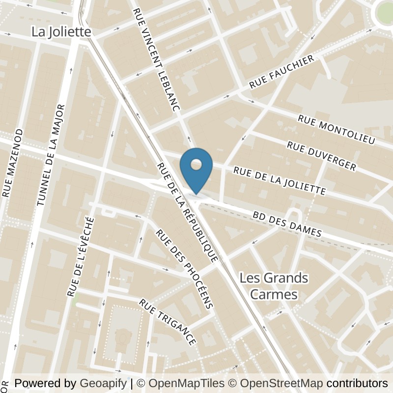 Map: location of ON AIR Fitness Marseille La Joliette in Marseille