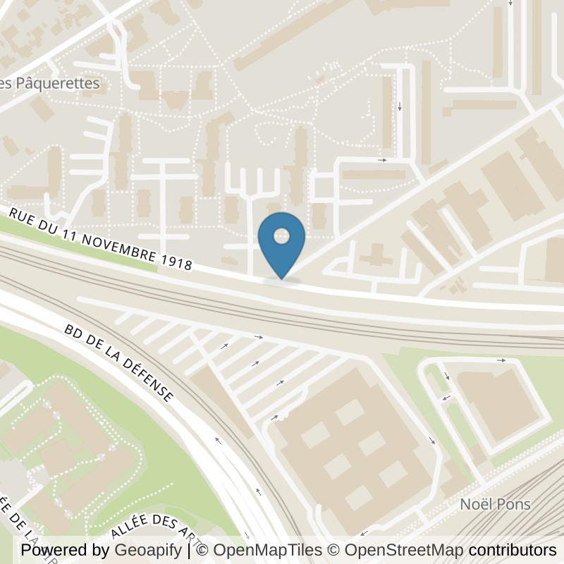 Map: location of ON AIR Fitness Nanterre in Nanterre