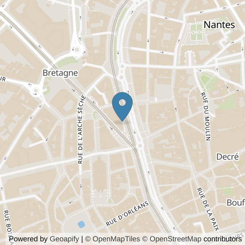 Map: location of ON AIR Fitness Nantes Centre in Nantes