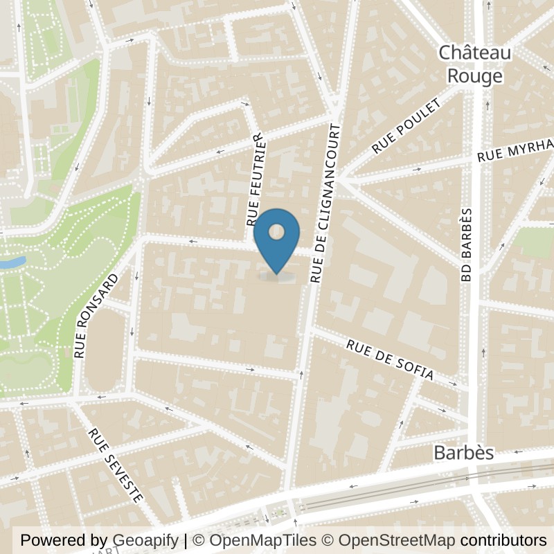 Map: location of ON AIR Fitness Paris Clignancourt in Paris