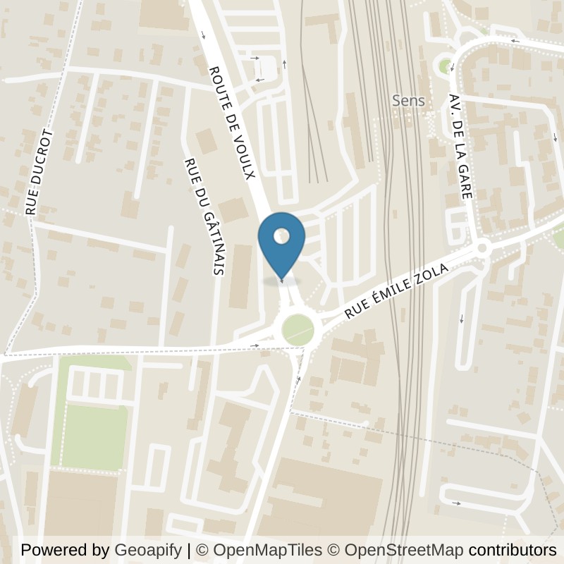 Map: location of ON AIR Fitness Sens in Sens