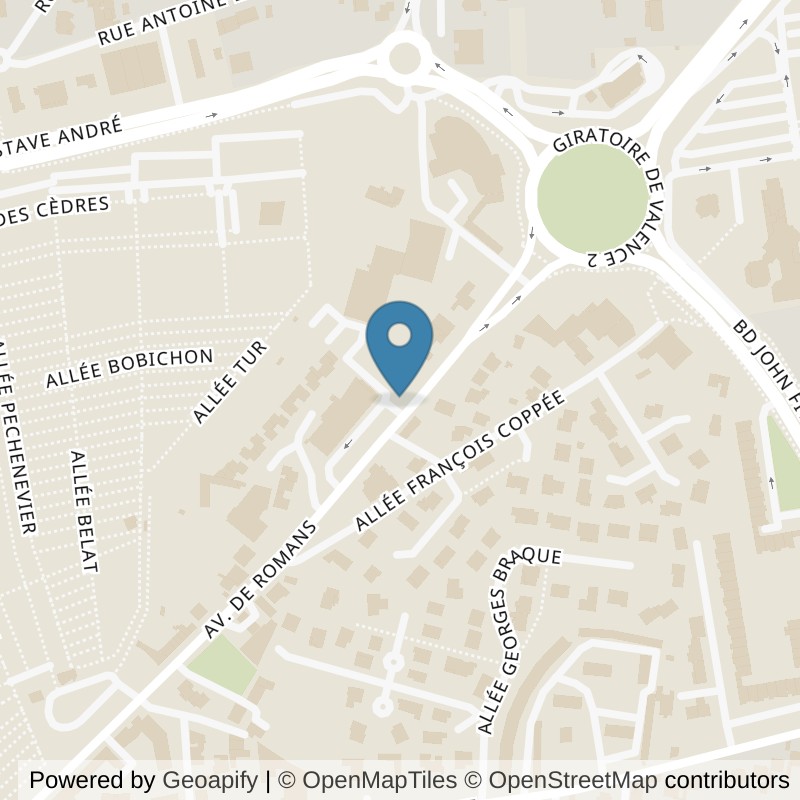 Map: location of ON AIR Fitness Valence in Valence