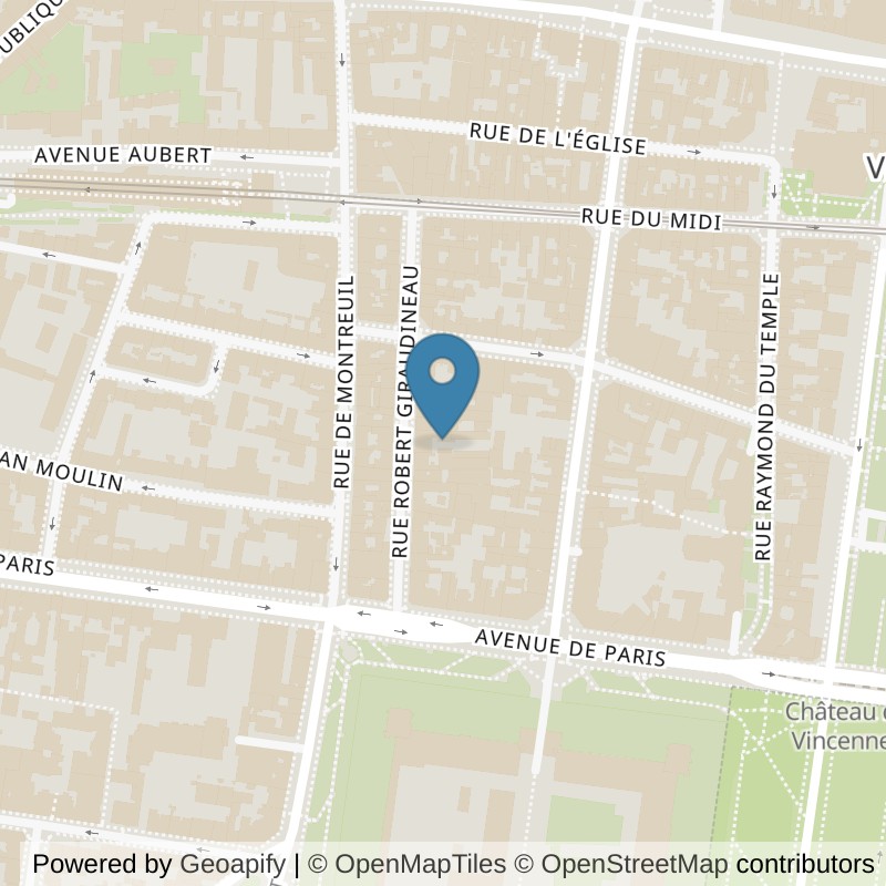 Map: location of ON AIR Fitness Vincennes in Vincennes