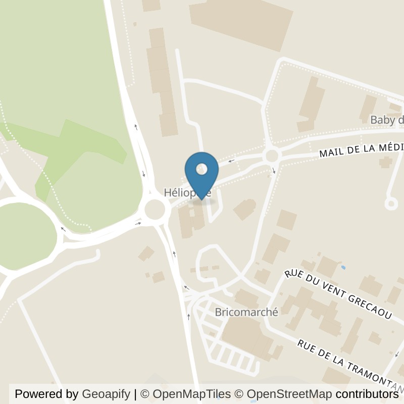 Map: location of l'Orange Bleue Bessan in Bessan